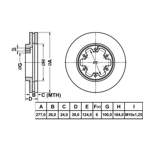 Mga 50369 Fren Diski &Ouml;n Maverıcık  96-