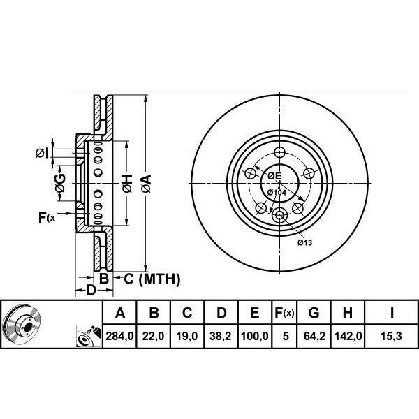 Mga 50402 Fren Diski &Ouml;n 75 99-