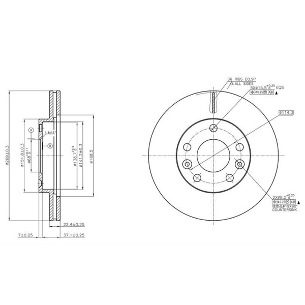 Mga 50425 Fren Diski &Ouml;n Megane IV 17-