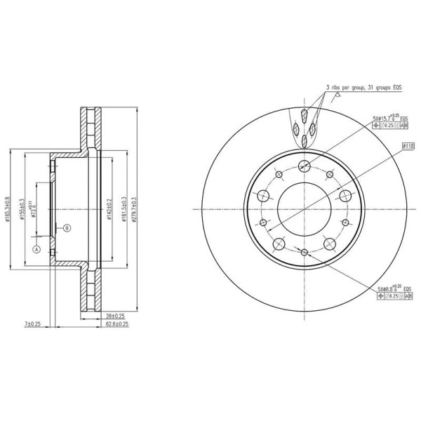 Mga 50428 Fren Diski &Ouml;n 14Q Ducato III 06-