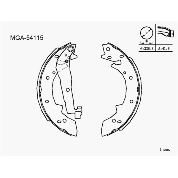 MGA 54115 Kampana Balata R21 Concorde  Espace 91- 