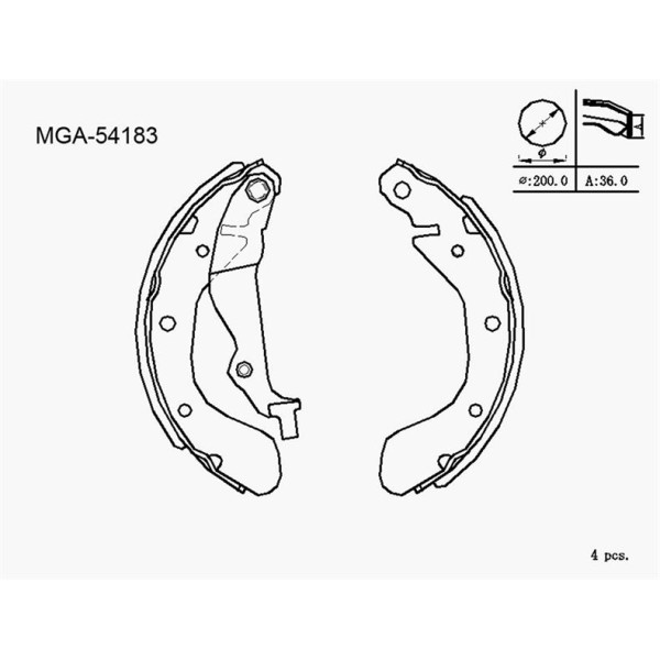 MGA 54183 Kampana Balata Aveo 08- 