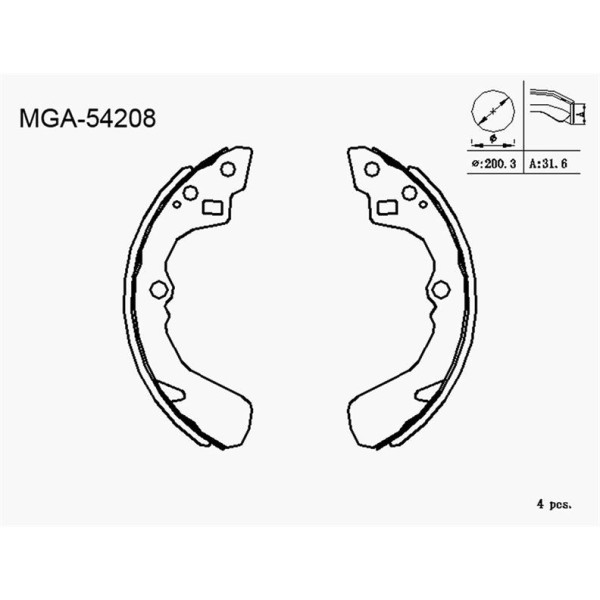 MGA 54208 Kampana Balata Justy 95- 