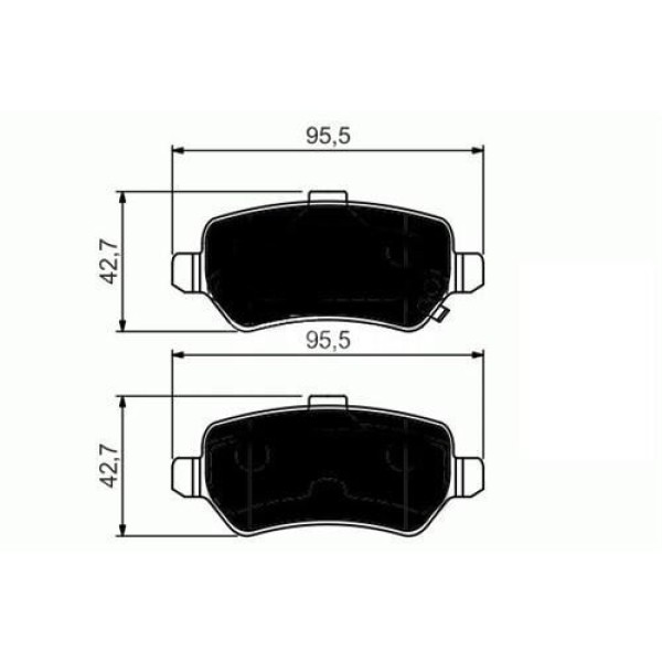 Fren Balatası Arka Astra G 98-; Astra H 04-; Corsa C 00-; Combo 00-; Zafira B 05-; Zafira A 99-; Meriva A 03-; Meriva B 10-; / Ceed 12-; Venga 09-; 
