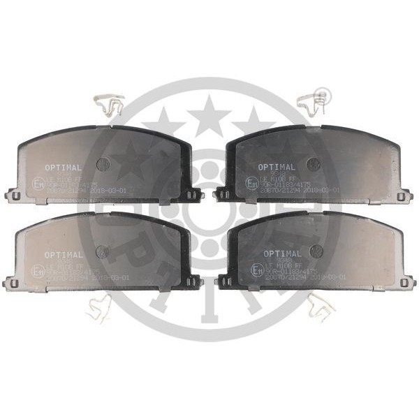 Optımal Bp-9348 Fren Balata Seti Diskli Fren Camry Liftback V1 -Camry Stufenheck V1 -Carına II T15 -Carına II T17