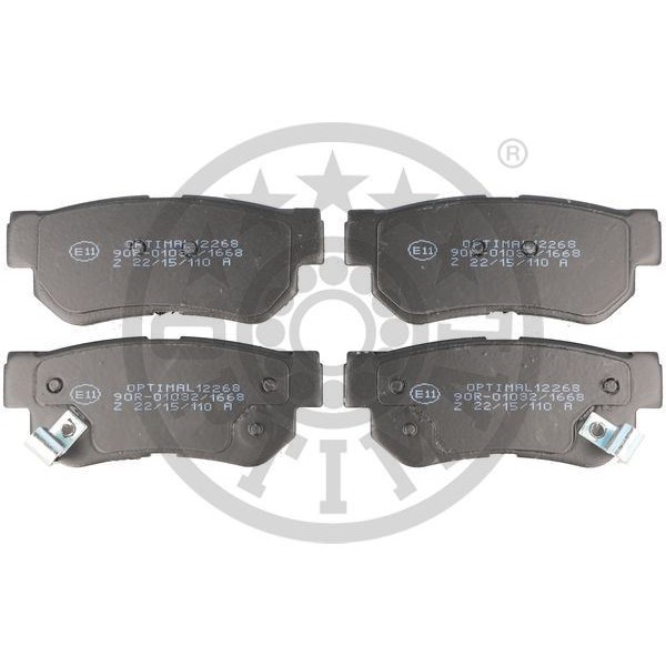 Optımal Bp12268 Fren Balata Seti Diskli Fren Grandeurtg -Hıghway Van-Matrixfc -Santa F Ism -Santa F Iıcm -Sonata I 