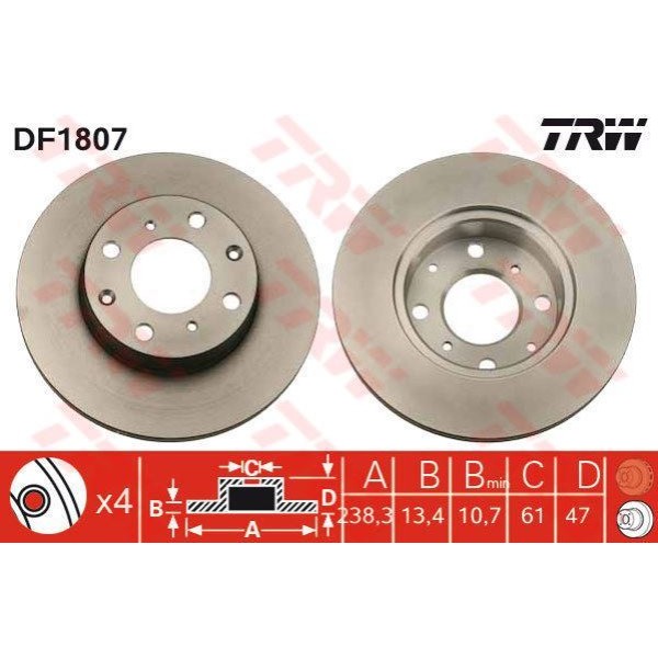 Trw Df1807 Fren Diski &Ouml;n 200 91-