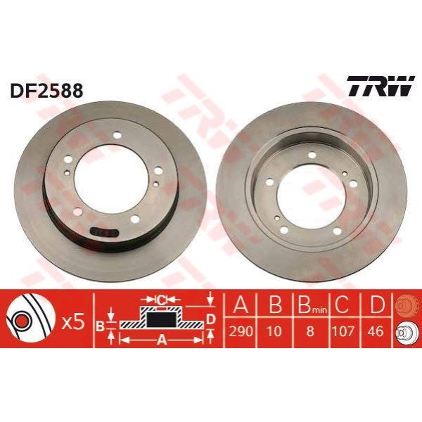 Trw Df2588 Fren Diski &Ouml;n X-90 95- 