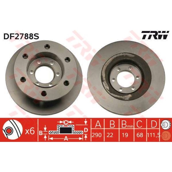 Trw Df2788S Fren Diski &Ouml;n Daily 98- 