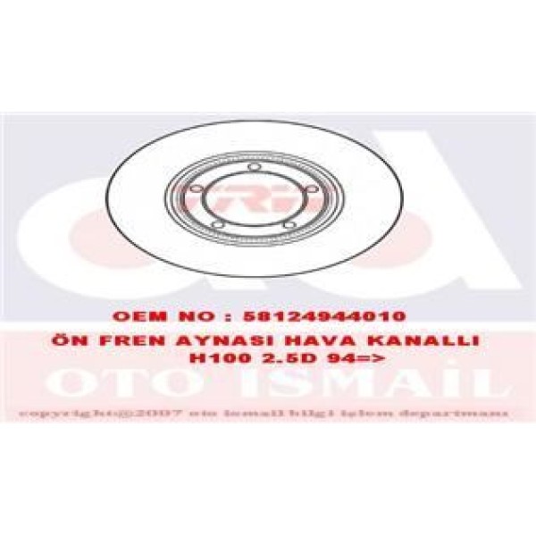 Trw Df3119 Fren Diski &Ouml;n H100 Mınıb&uuml;s 94-