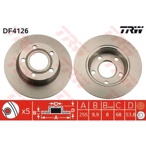 Trw Df4126 Fren Diski Arka Passat B5 96- 