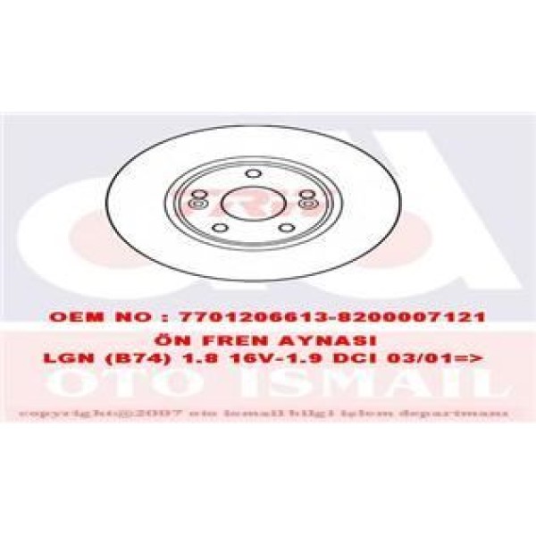 Trw Df4179 Fren Diski &Ouml;n Laguna II 01- 