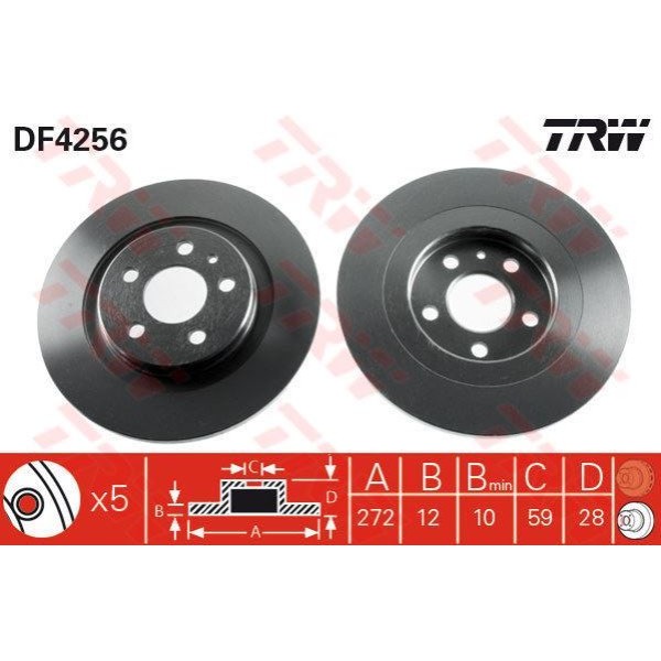 Trw Df4256 Fren Diski Arka Ulysse 02- 