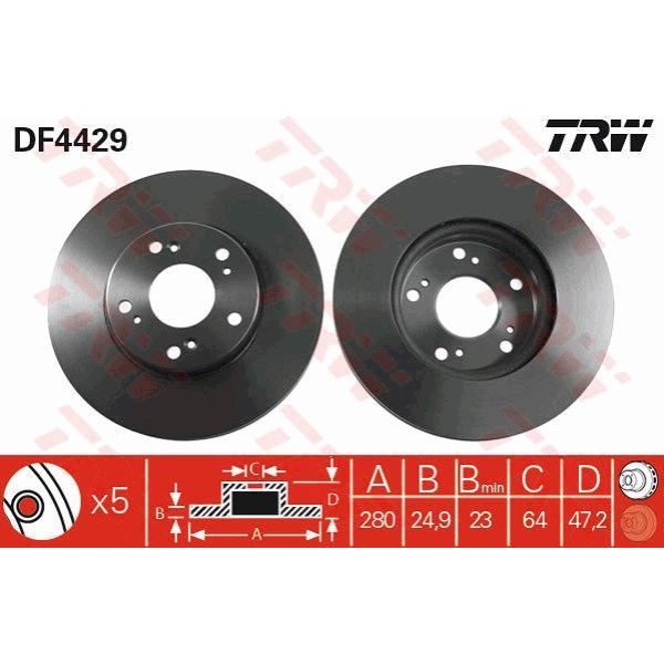Trw Df4429 Fren Diski &Ouml;n Accord Vıı 03- 