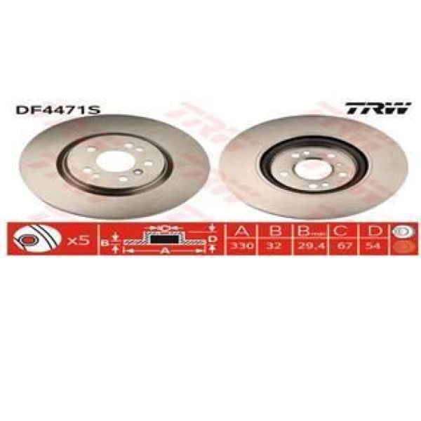 Trw Df4471S Fren Diski &Ouml;n Mercedes W164 05- 