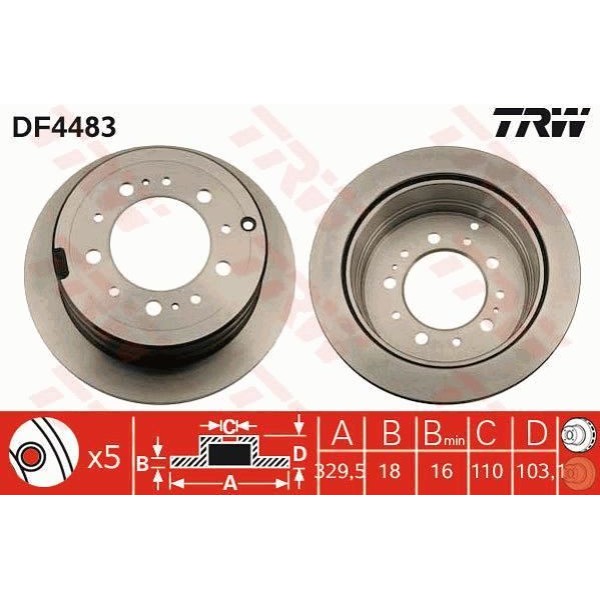 Trw Df4483 Fren Diski Arka Land Cruıser 98-