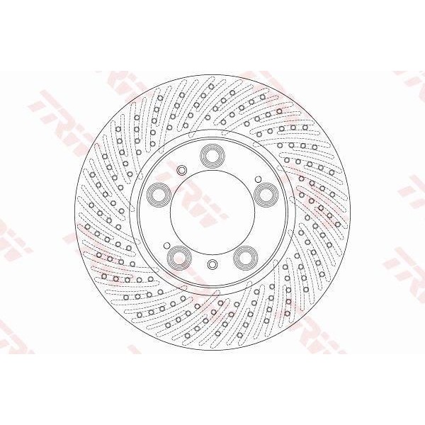 Trw Df6212S Fren Diski &Ouml;n Boxster 1999-2011-Cayman 2005 911 1997-2012