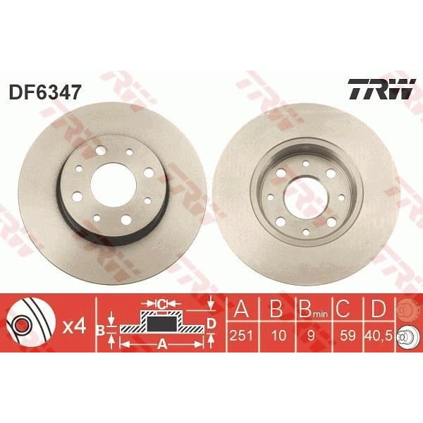 Trw Df6347 Fren Diski Arka Mıto 08-