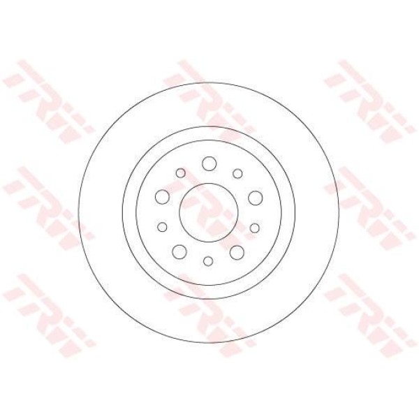 Trw Df6714 Fren Diski Arka Fiat 500L 351 . 352 . Tipo Estate 356 . Tipo Hatchback 356 2013 