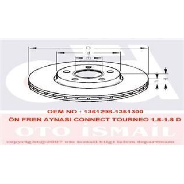 Valeo 186748 Fren Diski &Ouml;n Tourneo Connect 02-