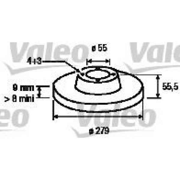 Valeo 197019 Fren Diski Arka Corolla Verso 04-