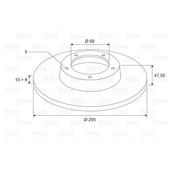 Valeo 197032 Fren Diski Arka Audi A6 1.8T Quattro-2.4 Quattro-2.7T Quattro 97-