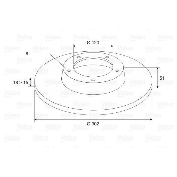 Valeo 197488 Fren Diski Arka Master III 10- 