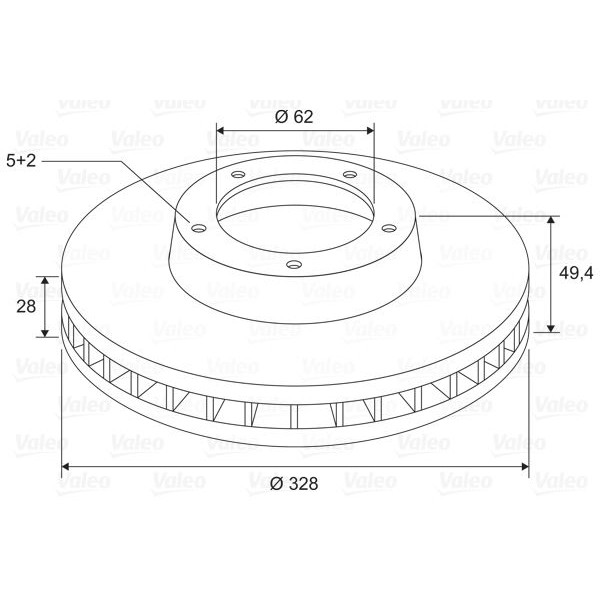 Valeo 197692 Fren Diski (&Ouml;n) (X1) Toyota Rav 4 IV 12-