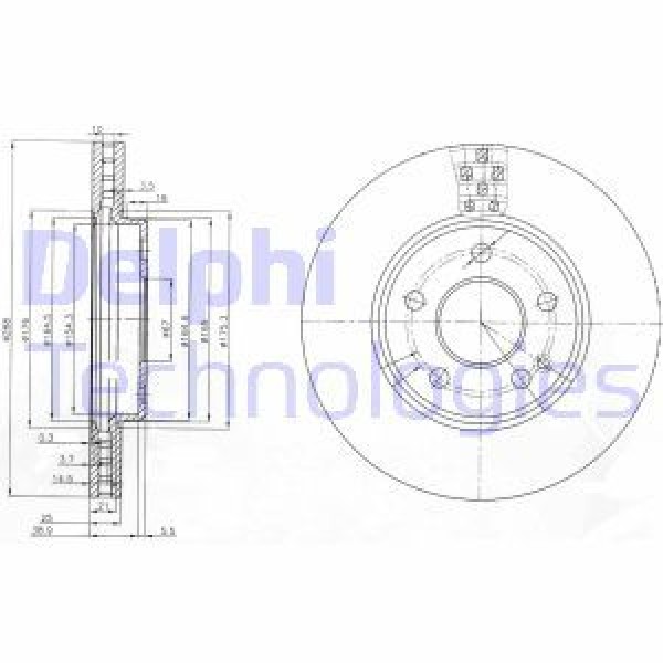 Delphı Bg3909 Fren Diski &Ouml;n Mercedes W169 W245 04- 
