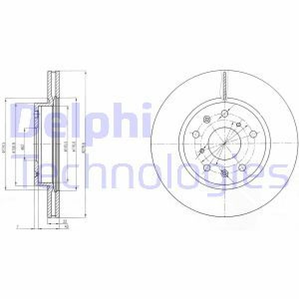 Delphı Bg4093C Fren Diski &Ccedil;iftli Paket Boyalı Sedıcı Suzukısx4 