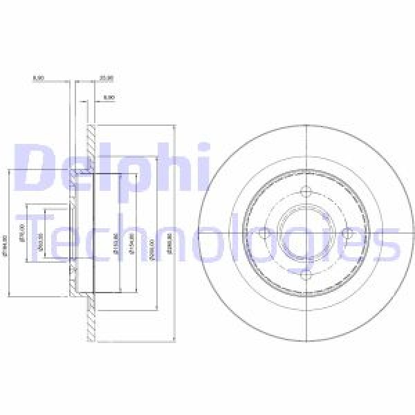DELPHI BG3743 Fren Diski Çıftlı Paket Focus 
