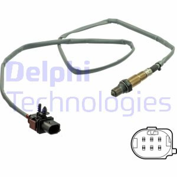 DELPHI ES21101-12B1 Oksijen Sensörü Lambda Sondası (5 Kutuplu 1240Mm) Golf Vıı A3 Tt Leon Octavia 13 