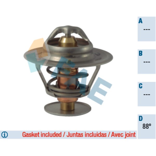 FAE 5305788 Termostat 88 °C Discovery I 89-98 2.5 TDI Saab 80-84 Nissan 