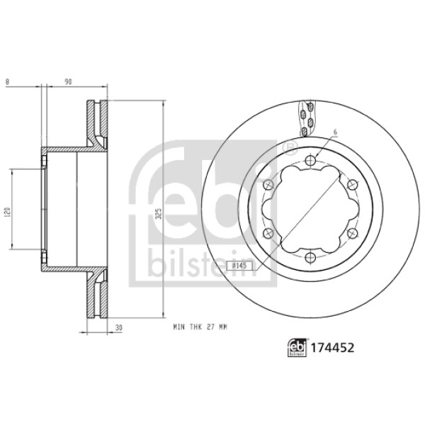 FEBI 174452 Fren Diski Arka Crafter 16- Man Tge 16- (Pr:1Lc)
