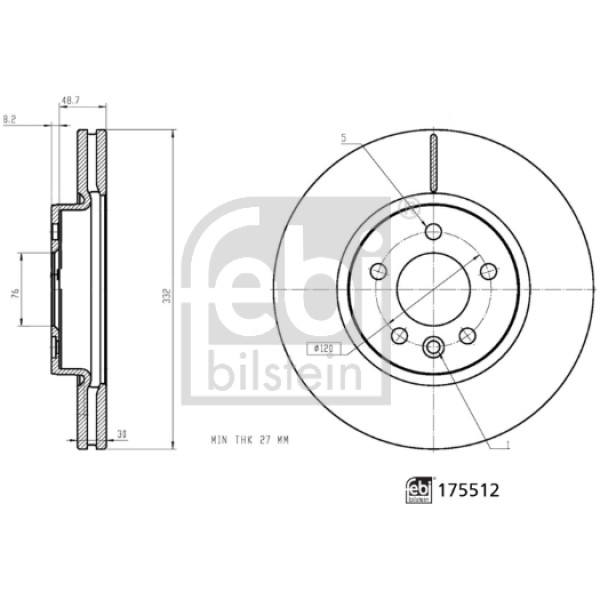 FEBI 175512 Fren Aynası Ön Amarok 17-