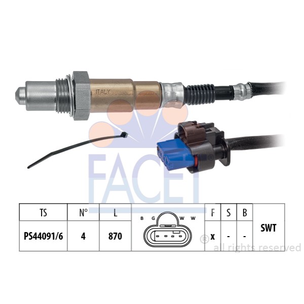 FACET 108511 Oksijen Sensörü Fiesta Vıı 1.1 Tı -1.5Tı Vct 10/19- 