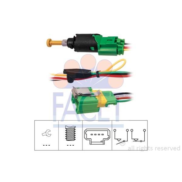 FACET 7.1213K Fren Stop Müşürü 207 307 308 407 607