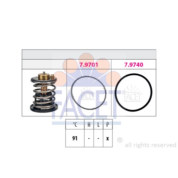 FACET 77975 Termostat Bmw G20 G30 G32 G11 G15 G01 G02 G05 G06 G07