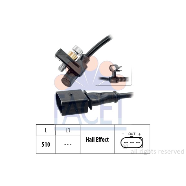 FACET 90446 Devir Sensörü 0261210194 VW Golf IV-Bora 1.4-1.6 16V