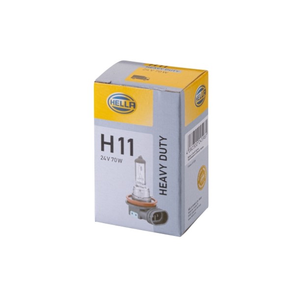 HELLA 8GH008358-241 Ampul Sis Farı 24V 70W H11-Halojen Pgj19-2 Daf/Mercedes/Renault Trucks/Volvo 