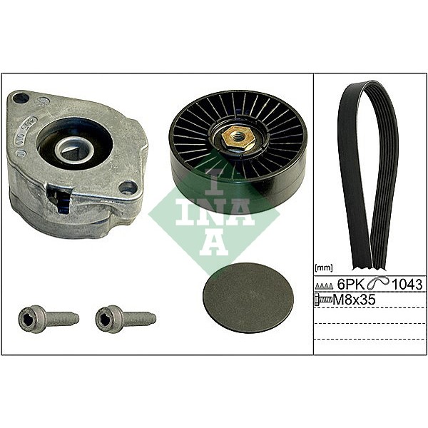 INA 529010210 V Kayış Gergi Seti 533 0086 30-531 0729 10-6Pk10431.9 TDI 1Y VW Polo Cls Caddy Golf II