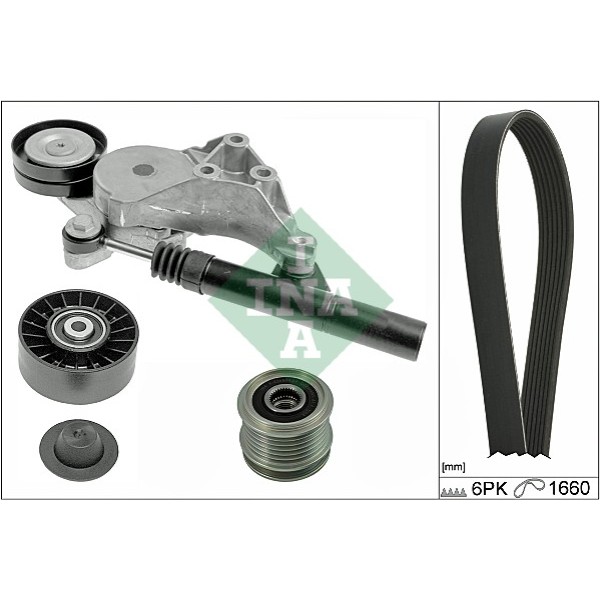 INA 529011310 V Kayış Gergi Seti 535 0010 10-533 0081 30-532 0330 10-6Pk16601.9 TDI Agr VW Golf IV 