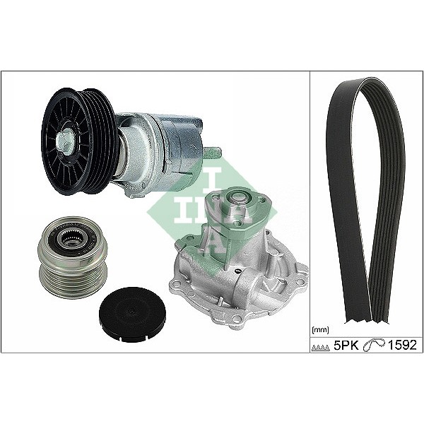 INA 529016130 V Kayış Gergi Seti-Devirdaim (980158)-535 0004 10-534 0185 10- 5Pk1592 Afn-Avg-Aff-Ahu 