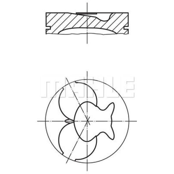 MAHLE 22402 Piston 89.50Mm 0.50 Vito (638) Sprinter 208D 308D 310D 408D 2.3D 2.8D 2.9D 96- Om601.940 