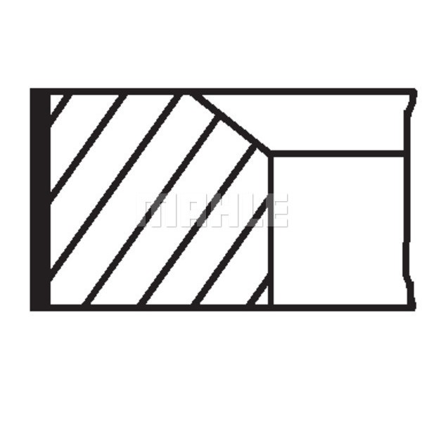 MAHLE 00277N0 Segman 96.00 Mm (-0.50) 102M - 190 E,230 E - 1,75 / 2 / 3,5 