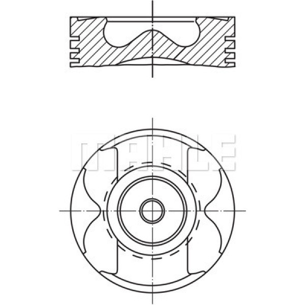 MAHLE 52302 Piston 83.50Mm 0.50 (Sol) W203 S203 W204 S204 A209 W211 E220 E280 Cdı W221 S320 Cdı W164 