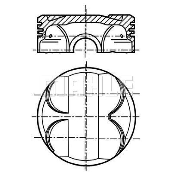 MAHLE 081PI00111002 Piston 80.50Mm 0.50 E46 320I E39 E60 520I 2.2I 00- M54B22