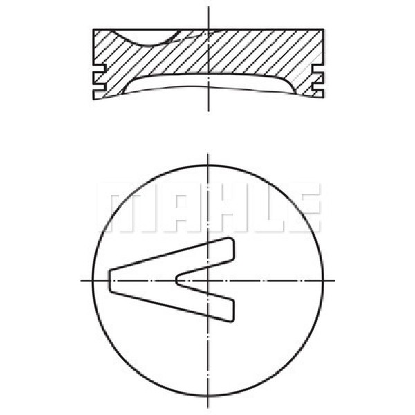 MAHLE 826202 Piston 80.00Mm 0.50 E36 318Td 325Td E34 E39 525Td E38 725Td 2.5 Td 91- Omega B 2.5 Td 9