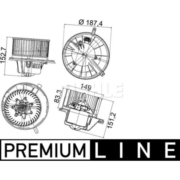 KNECHT AB148000P Kalorifer Motoru 07- Golf V-Caddy-Psst-Jtta-Touran-Tiguan-A.3-Leon-Altea-Toledo-Oct 