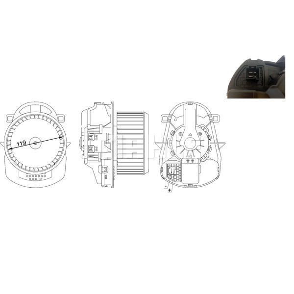 KNECHT AB258000S Kalorifer Motoru 11- Touareg 3.0TDI V6-4.2FSI V8